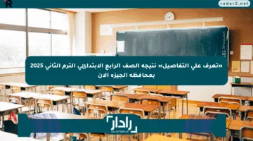 «تعرف على التفاصيل» نتيجة الصف الرابع الابتدائي الترم الثاني 2025 بمحافظة الجيزة الآن